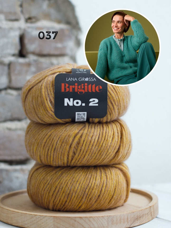 Strickpaket Brigitte No. 2 Strickjacke mit Taschen