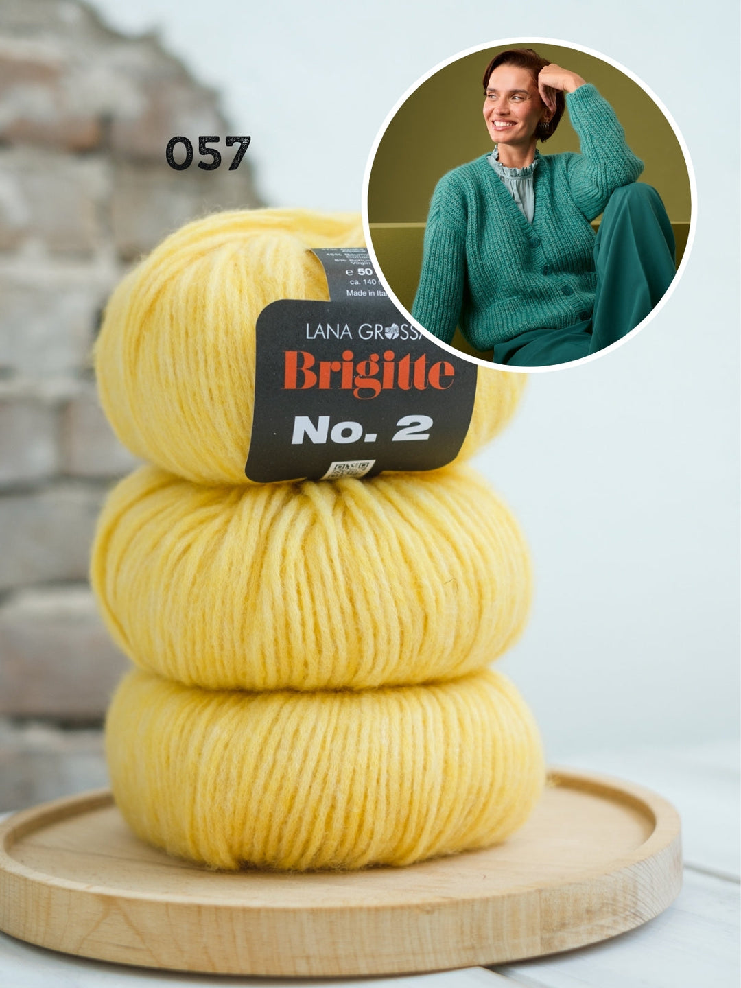 Strickpaket Brigitte No. 2 Strickjacke mit Taschen