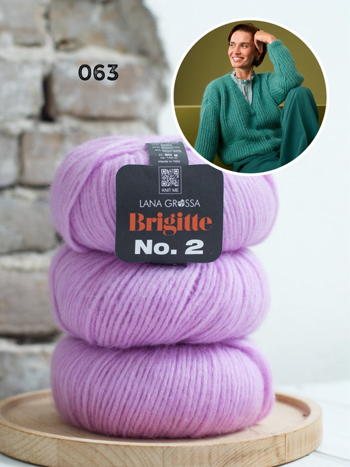 Strickpaket Brigitte No. 2 Strickjacke mit Taschen