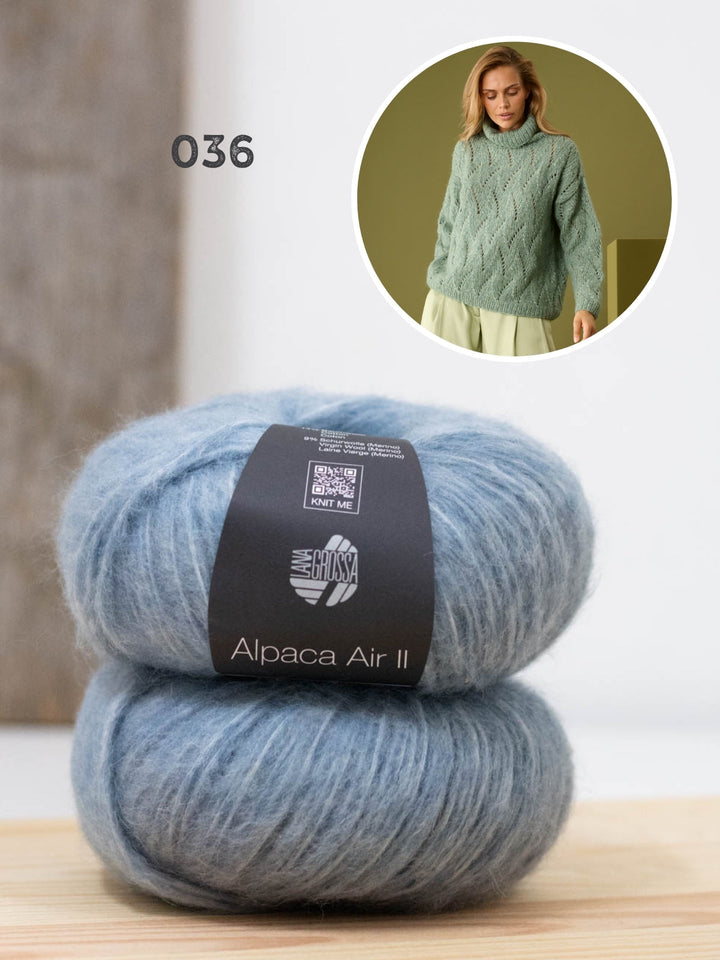 Strickpaket Alpaca Air II Pullover mit Rollkragen