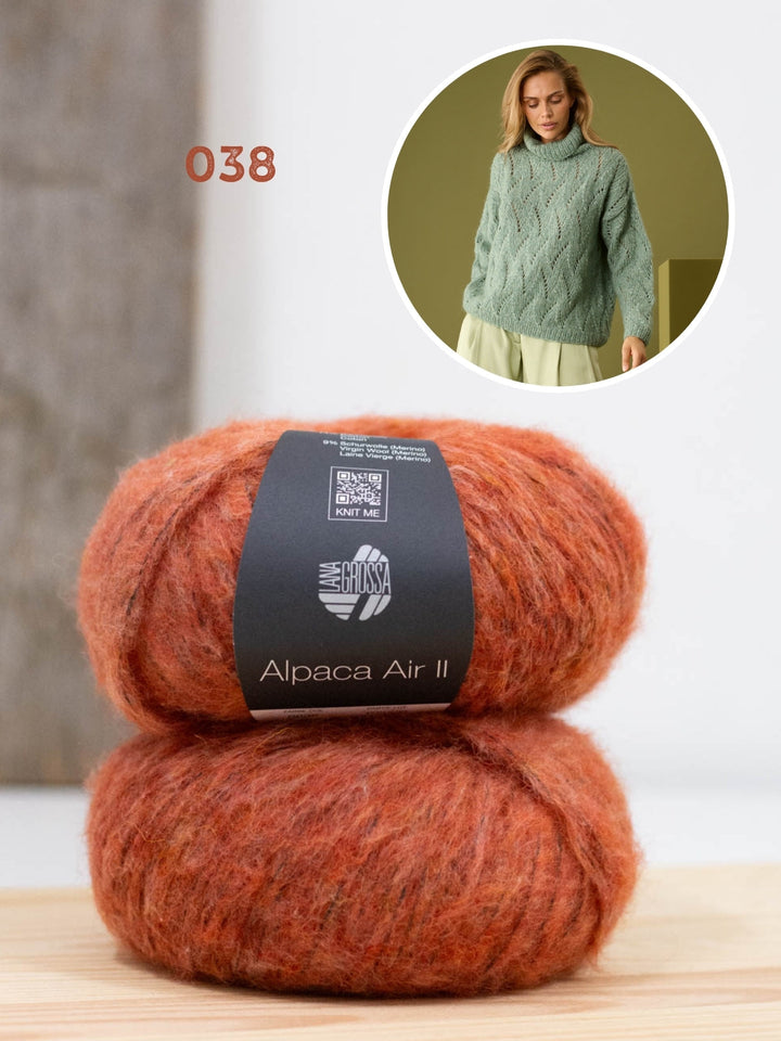 Strickpaket Alpaca Air II Pullover mit Rollkragen