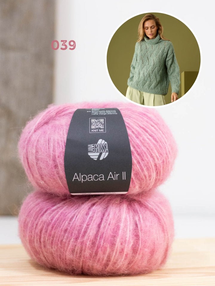 Strickpaket Alpaca Air II Pullover mit Rollkragen