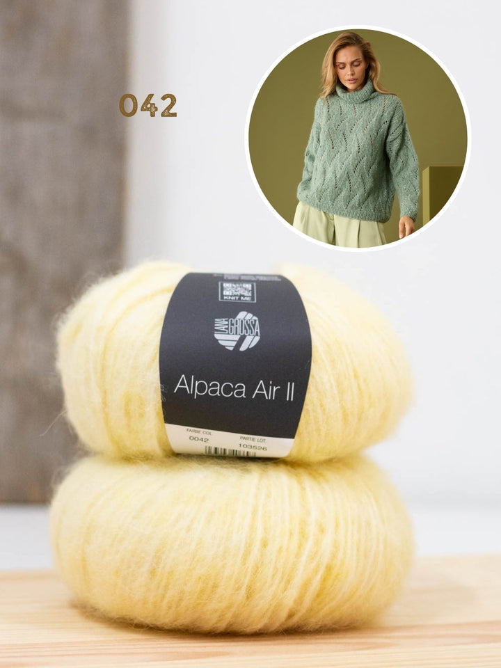 Strickpaket Alpaca Air II Pullover mit Rollkragen