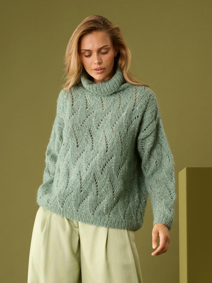 Strickpaket Alpaca Air II Pullover mit Rollkragen