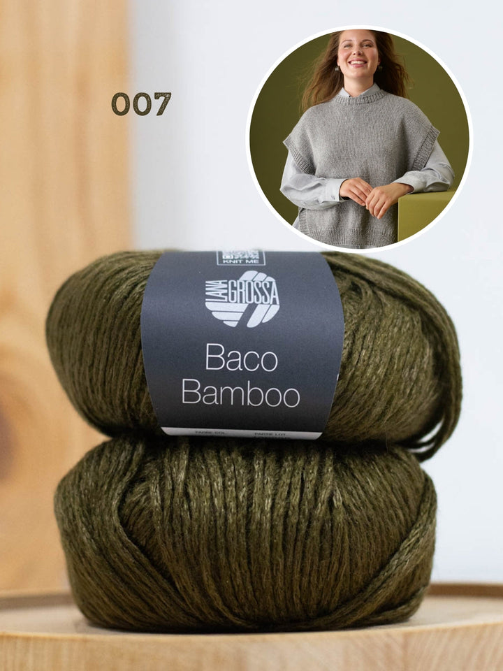 Strickpaket Baco Bamboo Pullunder mit Bindebändern