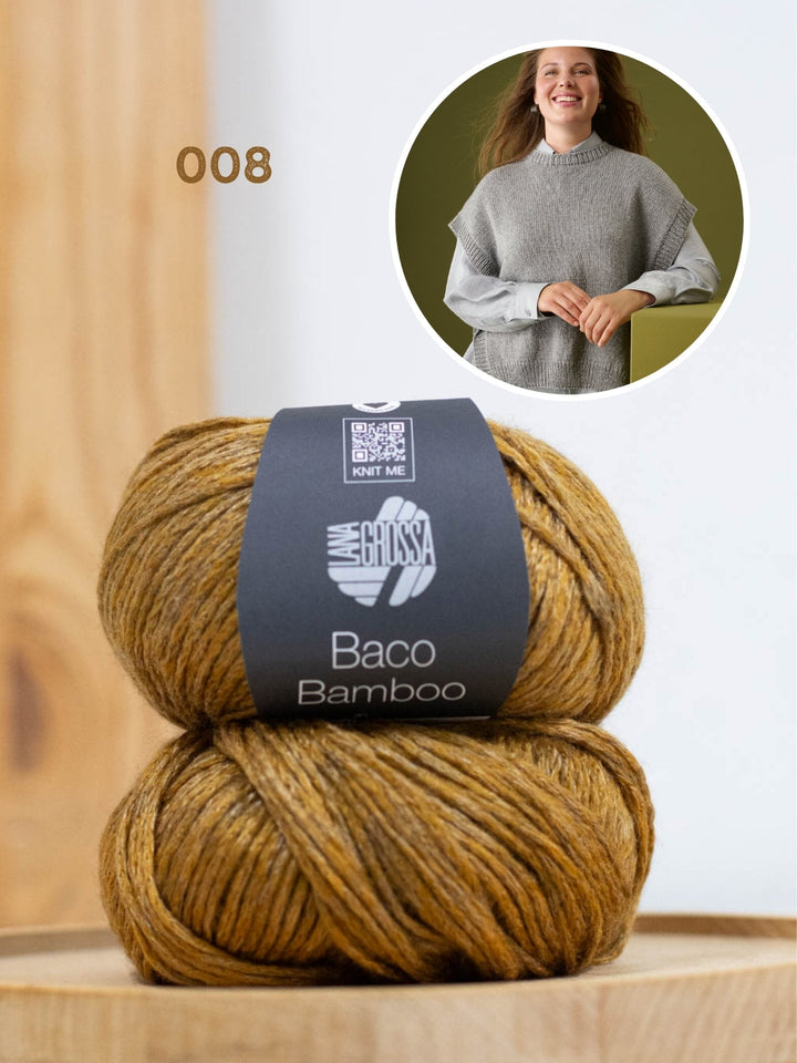 Strickpaket Baco Bamboo Pullunder mit Bindebändern