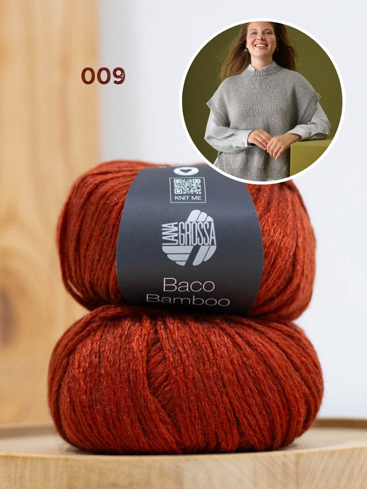 Strickpaket Baco Bamboo Pullunder mit Bindebändern