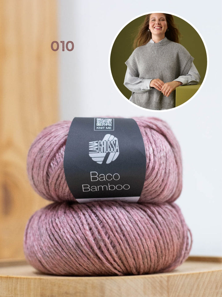 Strickpaket Baco Bamboo Pullunder mit Bindebändern
