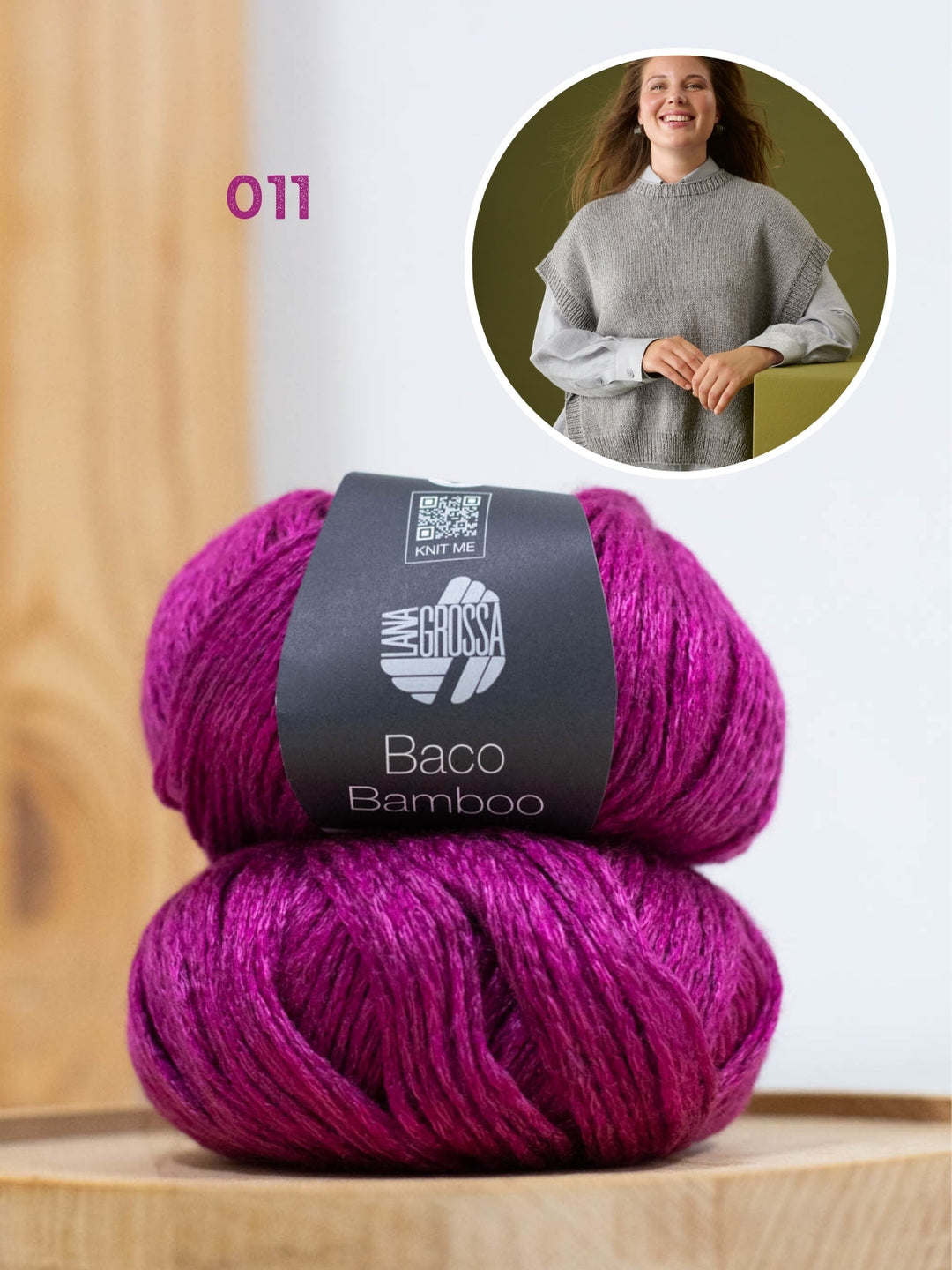 Strickpaket Baco Bamboo Pullunder mit Bindebändern