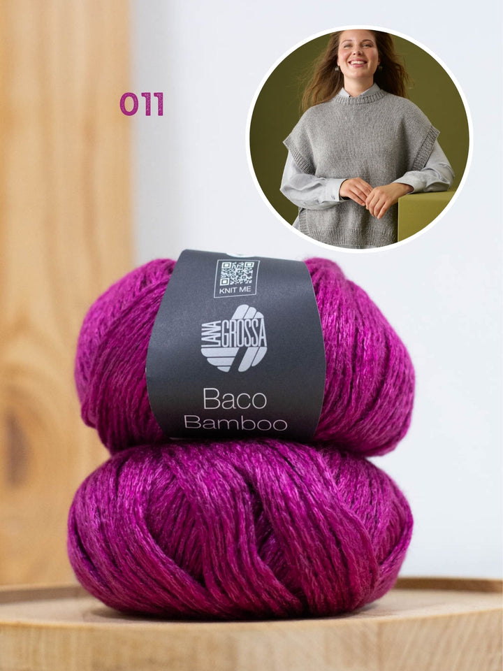 Strickpaket Baco Bamboo Pullunder mit Bindebändern