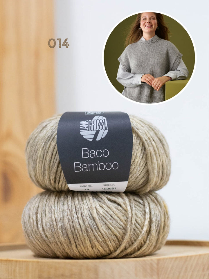 Strickpaket Baco Bamboo Pullunder mit Bindebändern