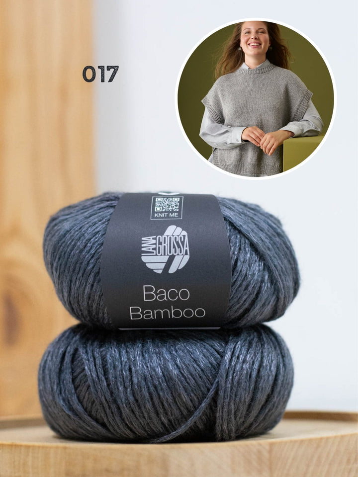 Strickpaket Baco Bamboo Pullunder mit Bindebändern