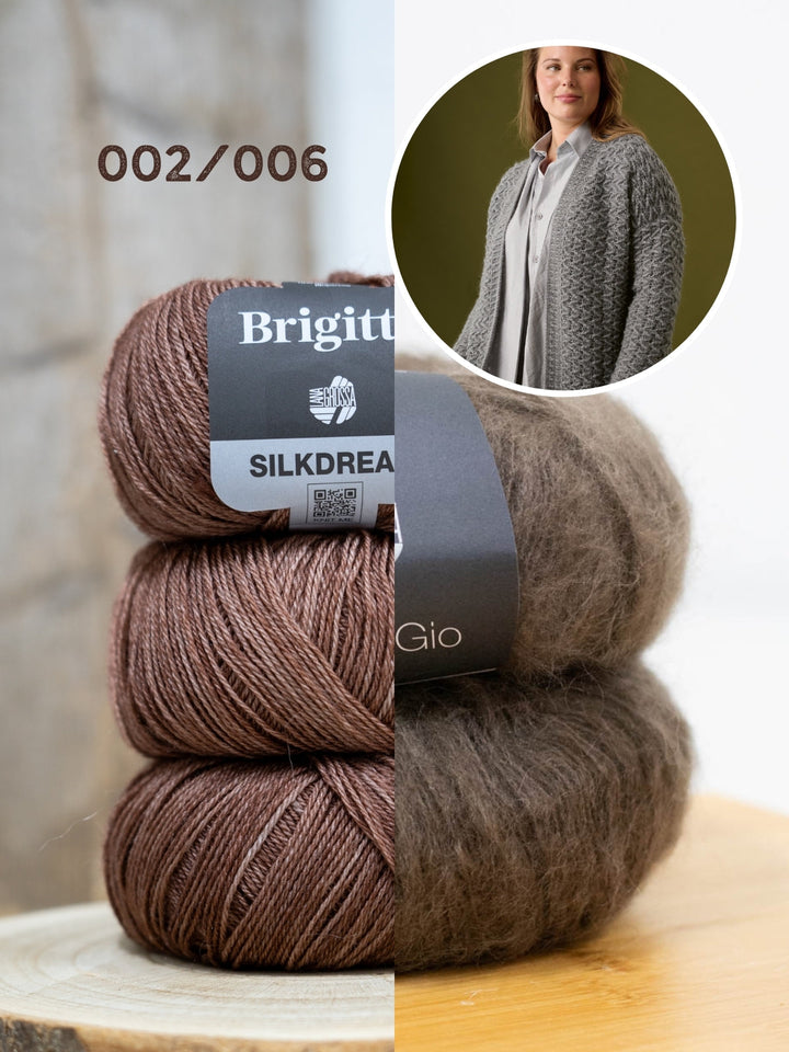 Häkelpaket Brigitte Silkdream &amp; Filo Di Gio Jacke