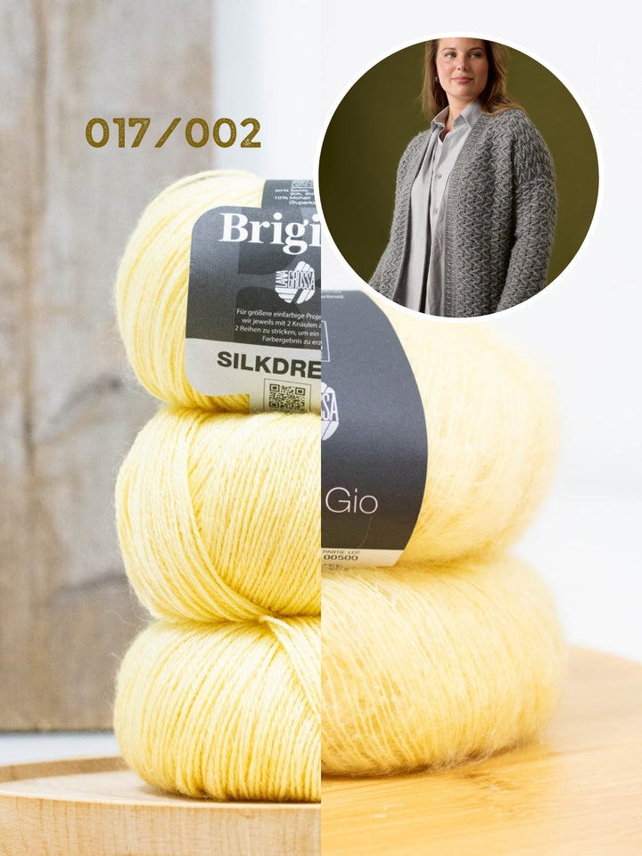 Häkelpaket Brigitte Silkdream &amp; Filo Di Gio Jacke