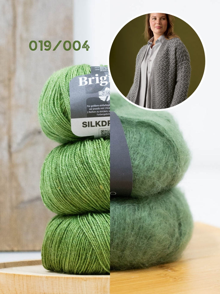 Häkelpaket Brigitte Silkdream &amp; Filo Di Gio Jacke