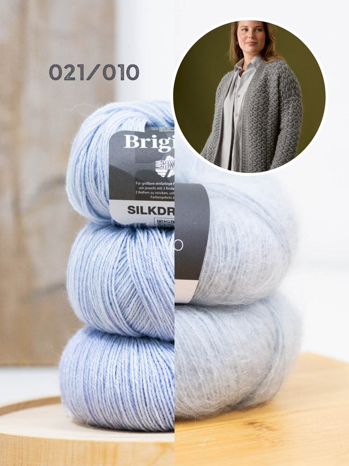 Häkelpaket Brigitte Silkdream &amp; Filo Di Gio Jacke