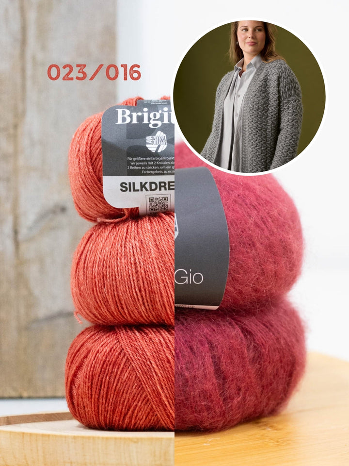 Häkelpaket Brigitte Silkdream &amp; Filo Di Gio Jacke
