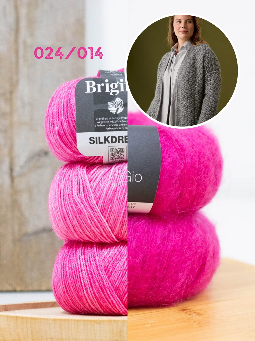 Häkelpaket Brigitte Silkdream &amp; Filo Di Gio Jacke