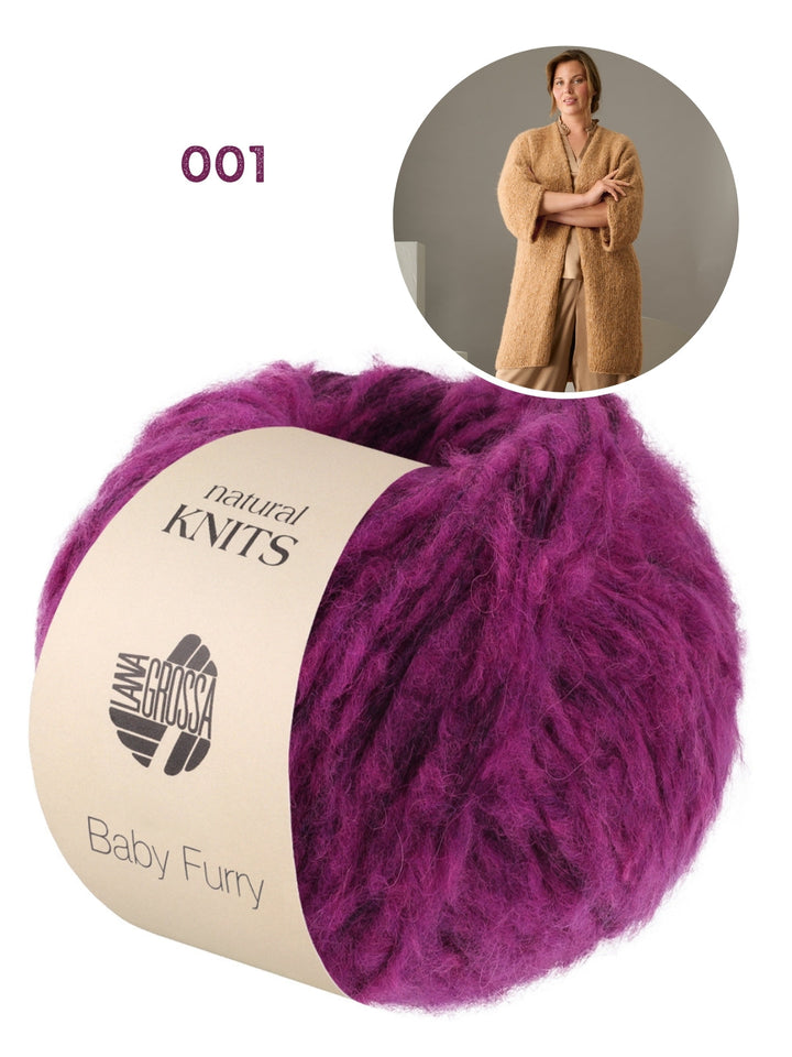 Strickpaket Baby Furry Strickjacke