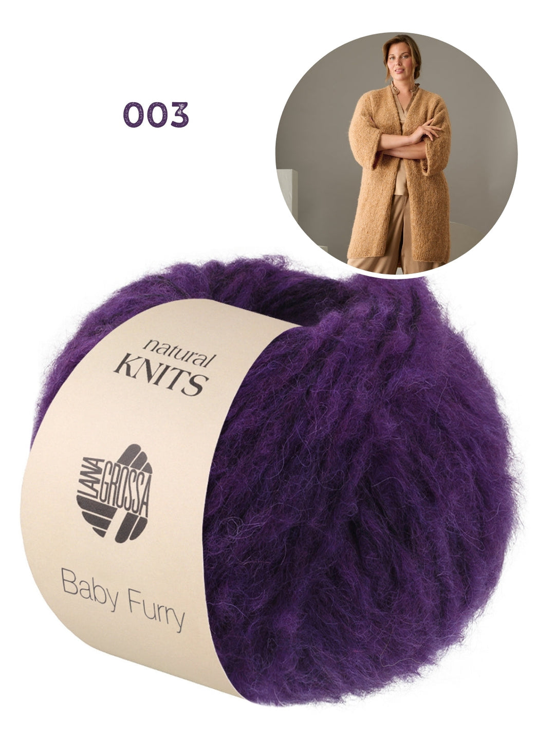 Strickpaket Baby Furry Strickjacke