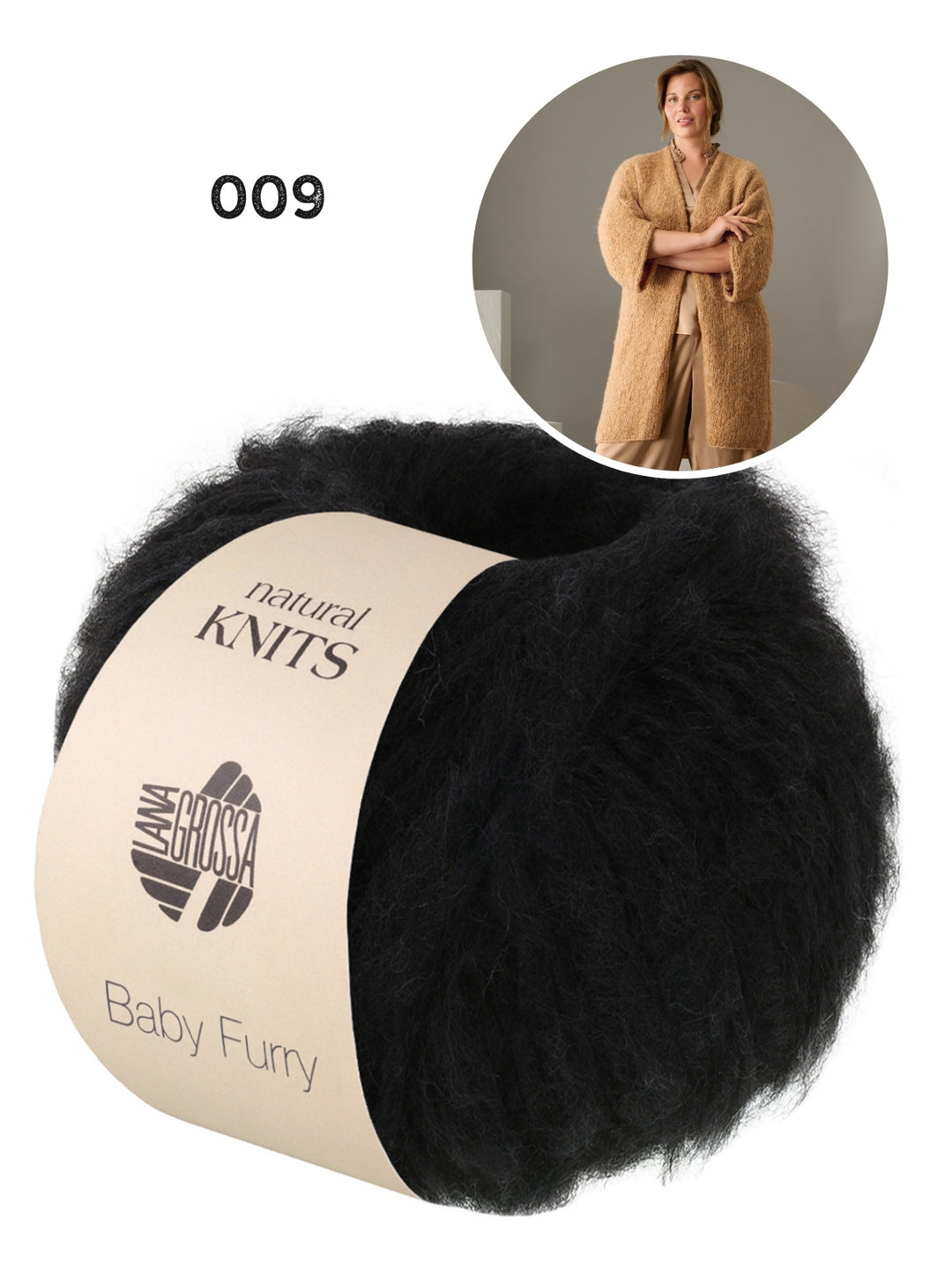 Strickpaket Baby Furry Strickjacke