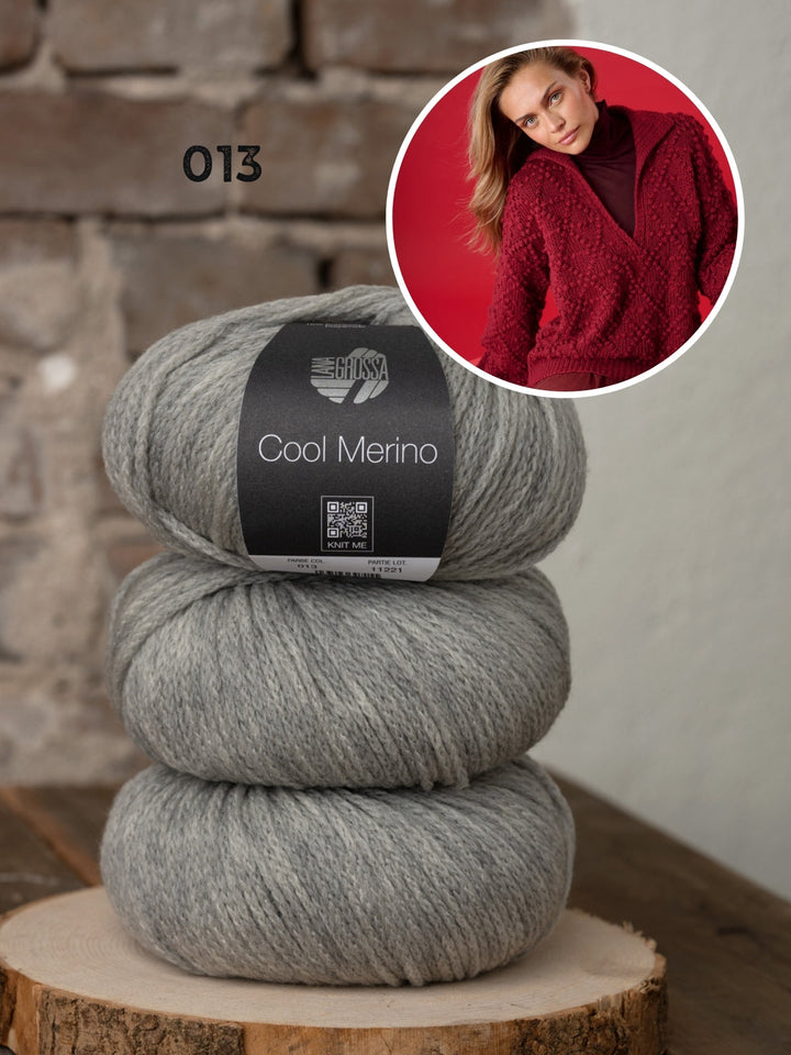 Strickpaket Cool Merino Pullover mit Halsöffnung
