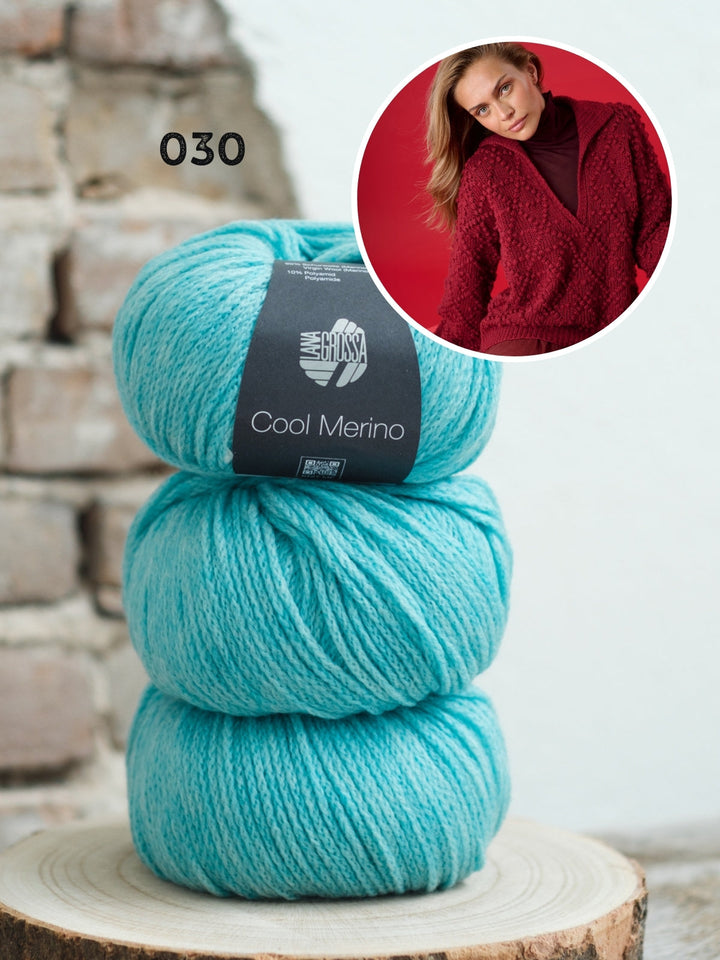 Strickpaket Cool Merino Pullover mit Halsöffnung