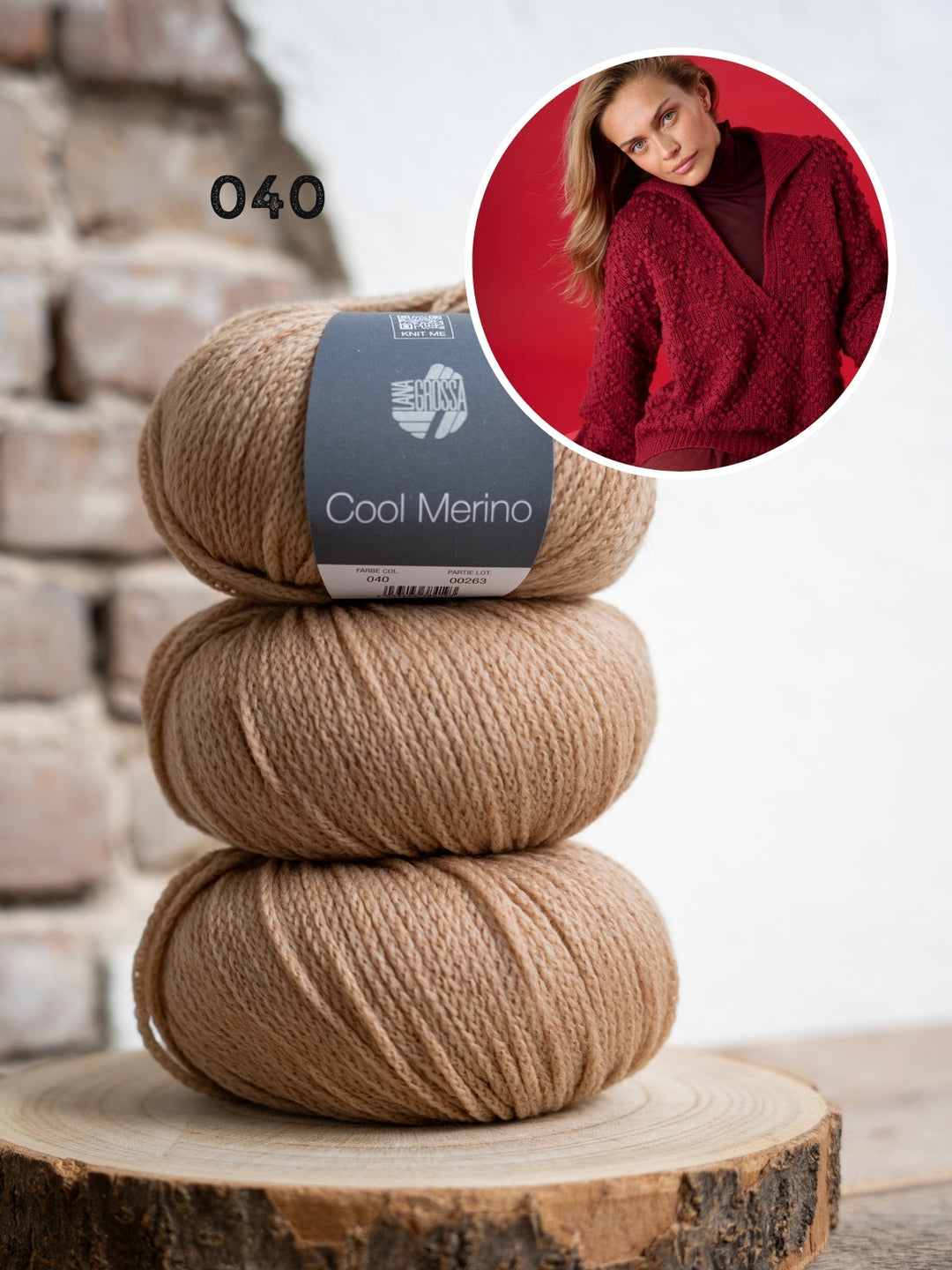 Strickpaket Cool Merino Pullover mit Halsöffnung