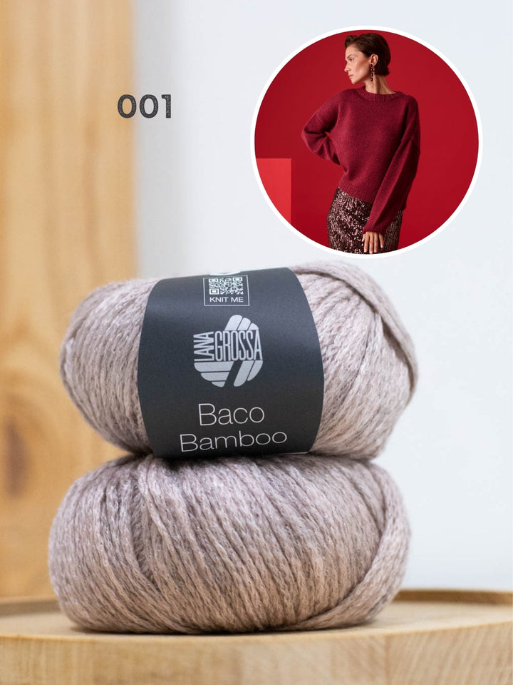 Strickpaket Baco Bamboo Rundhalspullover