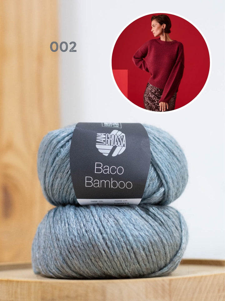 Strickpaket Baco Bamboo Rundhalspullover