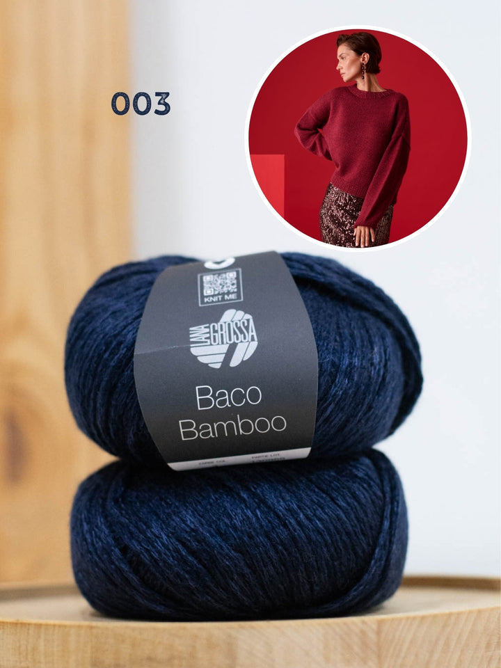 Strickpaket Baco Bamboo Rundhalspullover