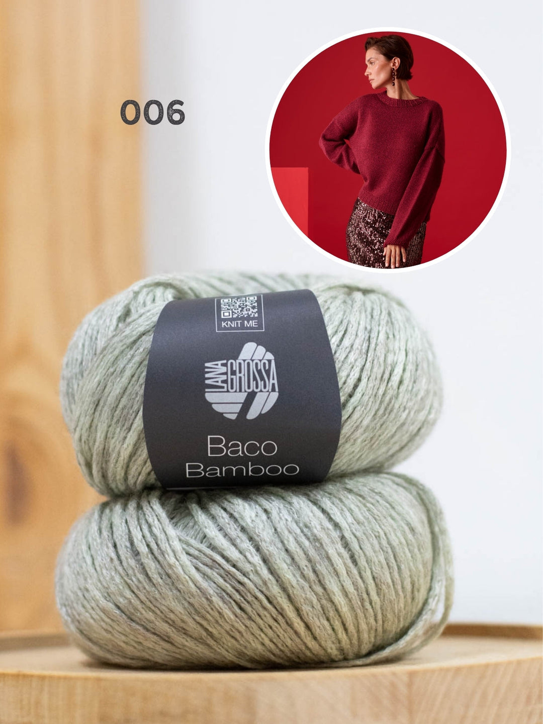 Strickpaket Baco Bamboo Rundhalspullover