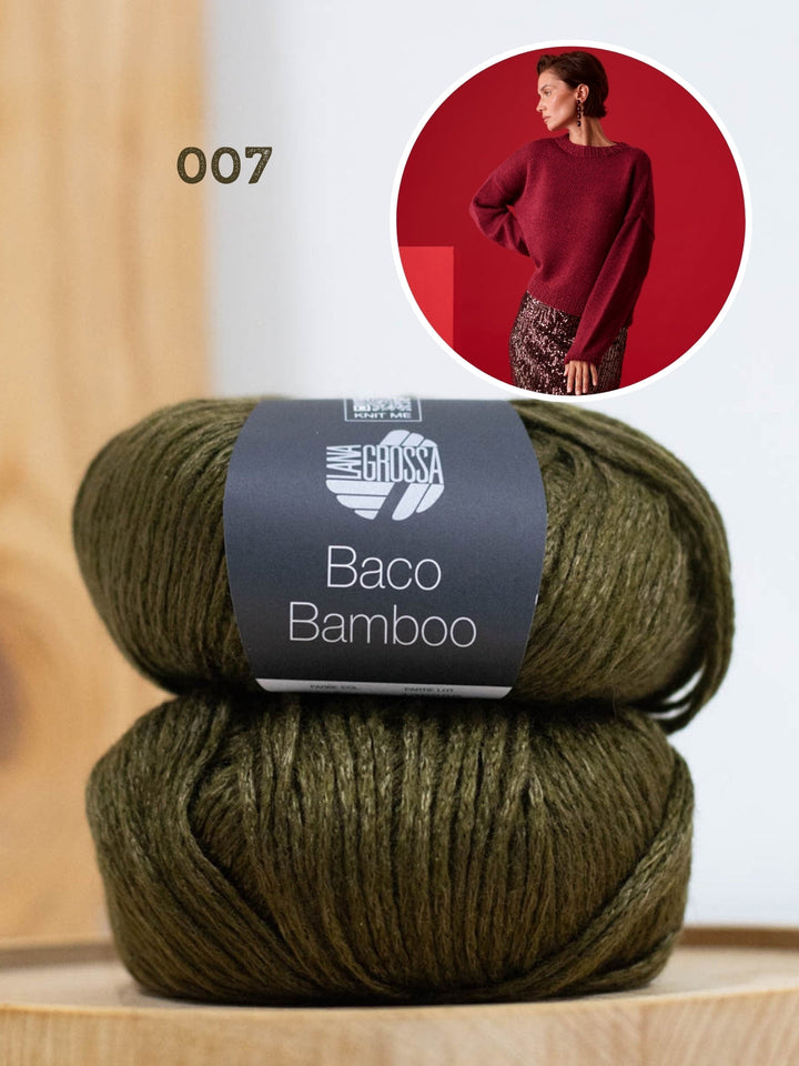 Strickpaket Baco Bamboo Rundhalspullover