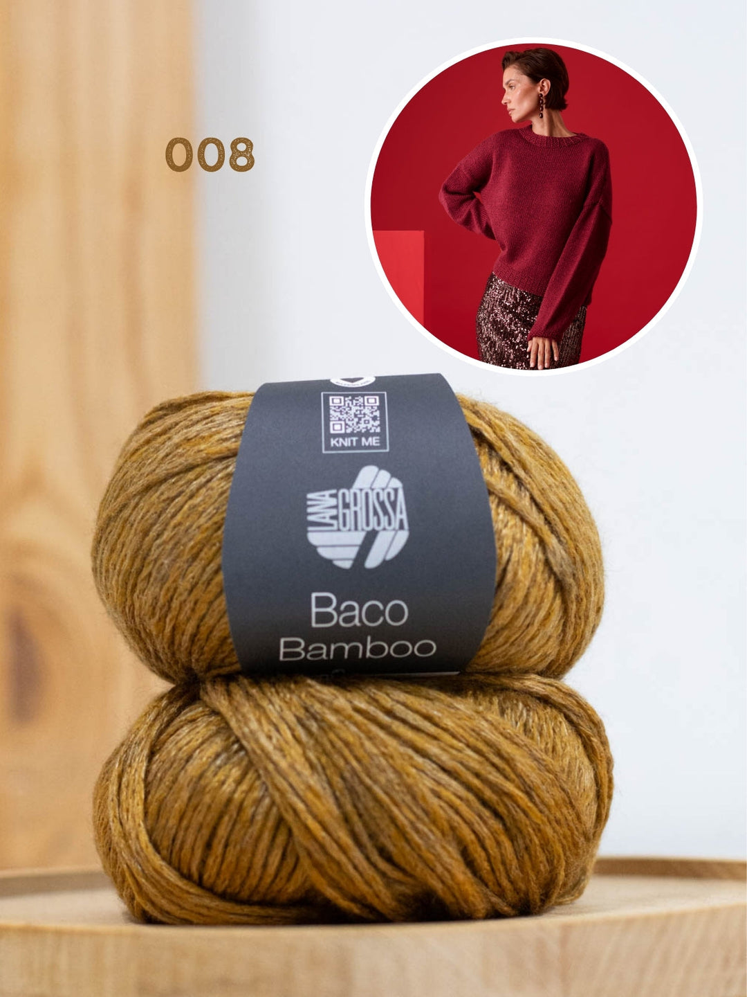 Strickpaket Baco Bamboo Rundhalspullover
