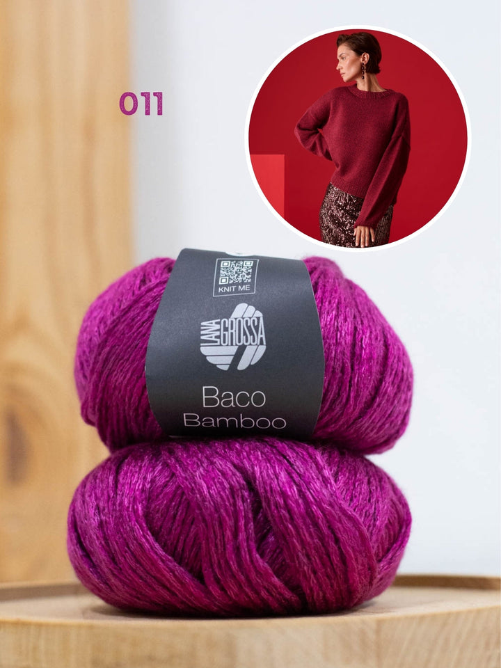 Strickpaket Baco Bamboo Rundhalspullover