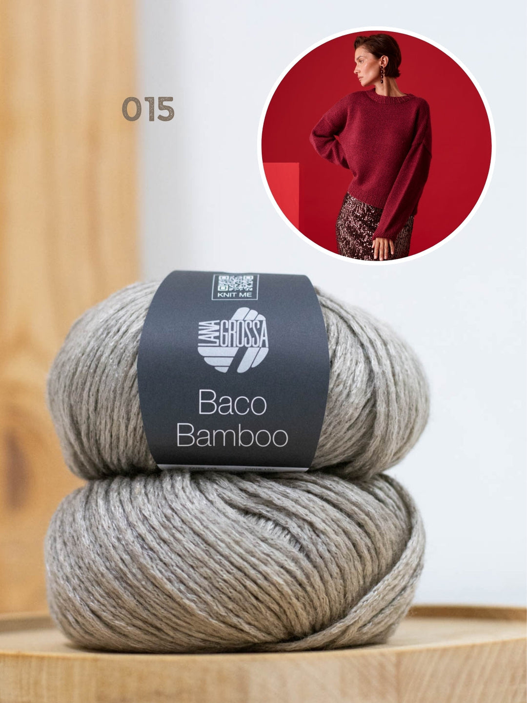 Strickpaket Baco Bamboo Rundhalspullover