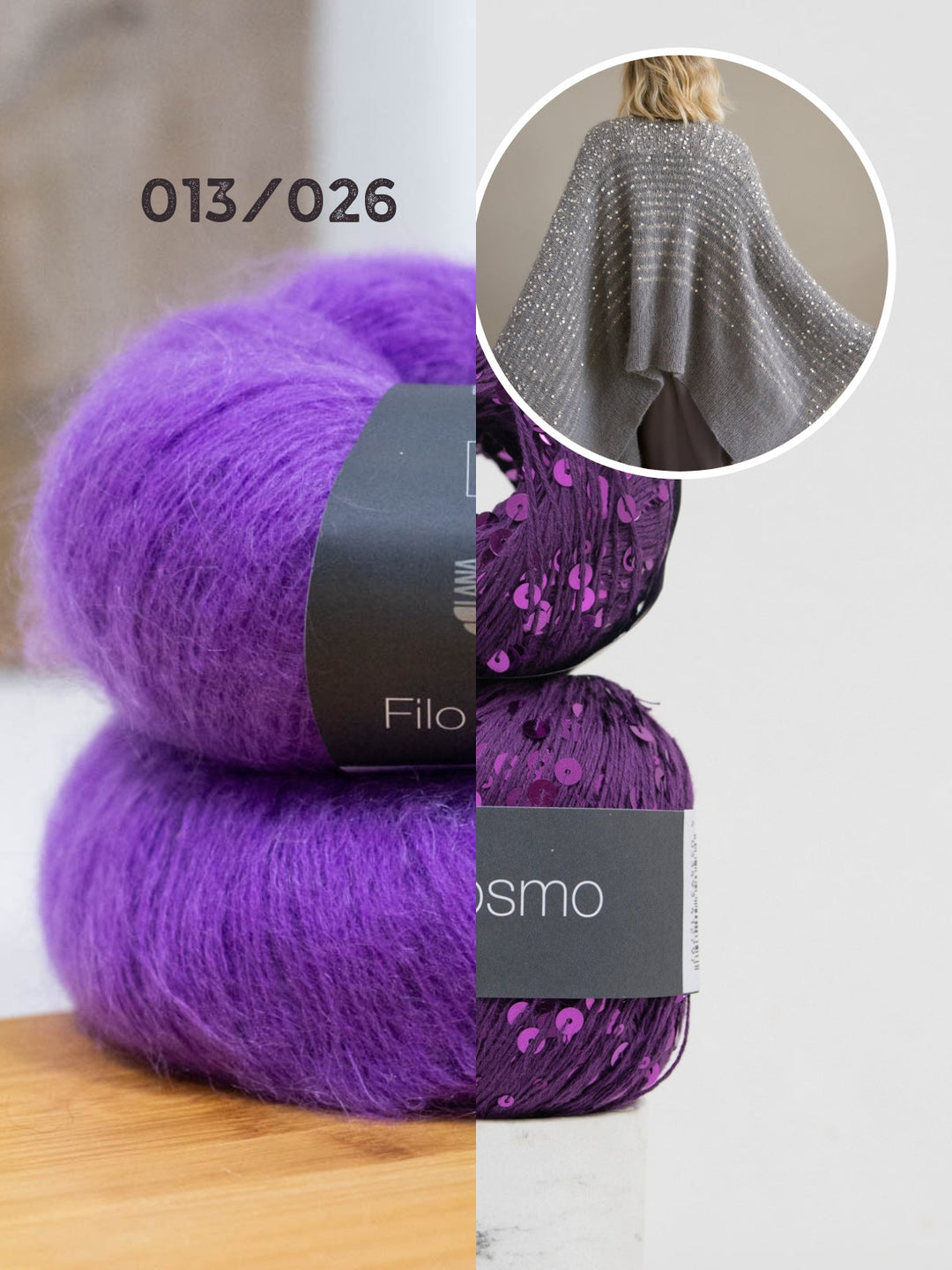 Strickpaket Ecopuno Sfumato Cosmo Pullover
