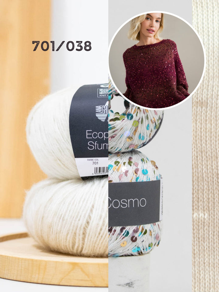 Strickpaket Ecopuno Sfumato Cosmo Pullover