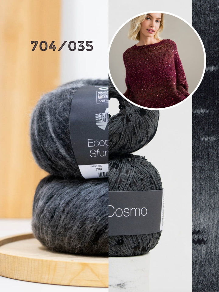 Strickpaket Ecopuno Sfumato Cosmo Pullover
