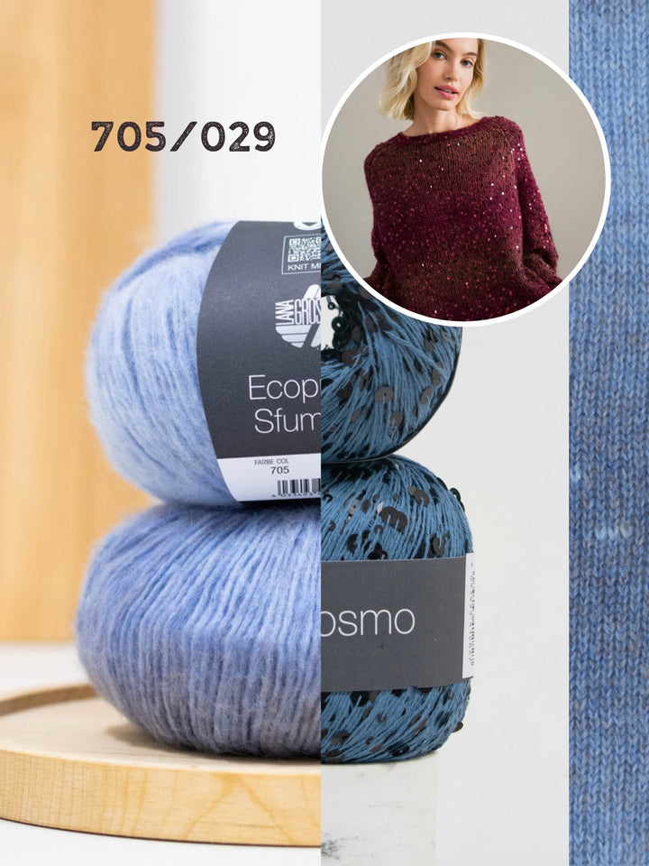 Strickpaket Ecopuno Sfumato Cosmo Pullover