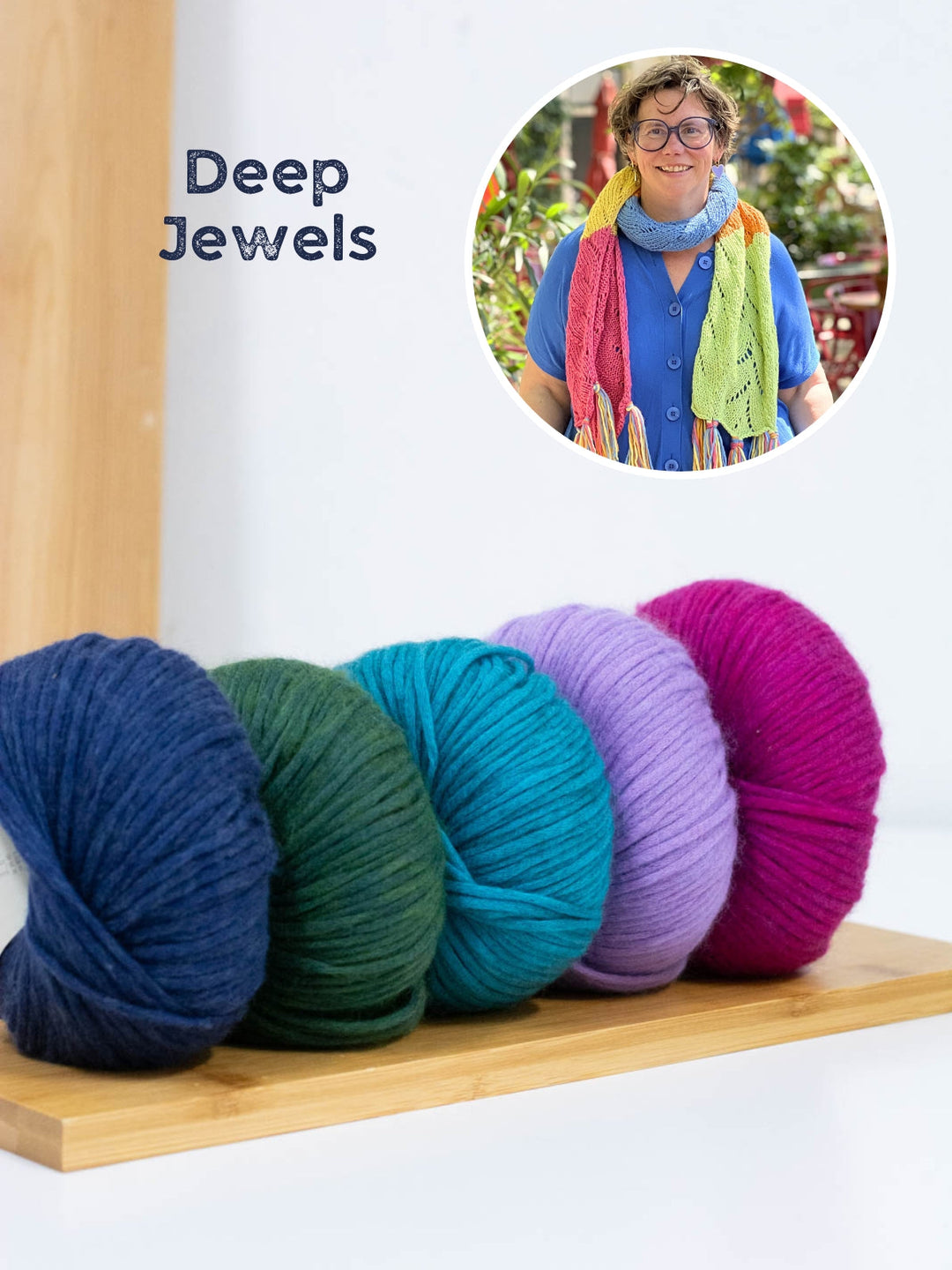 Strickpaket Colorblock Ajour Schal