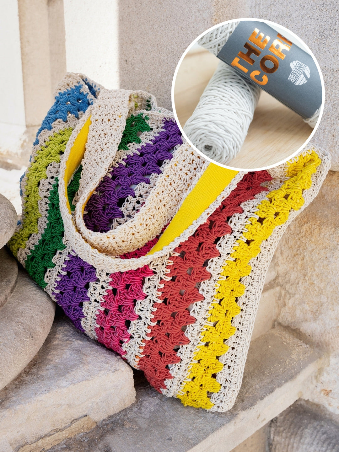 Häkelpaket The Core Strandtasche mit Streifen