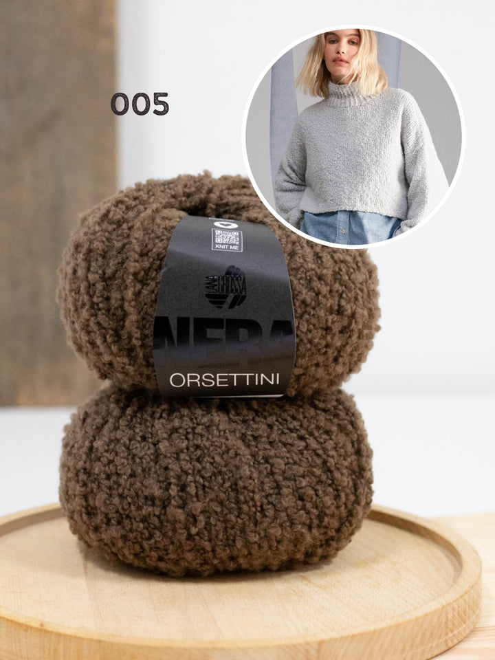 Strickpaket Orsettini Pullover mit Stehkragen