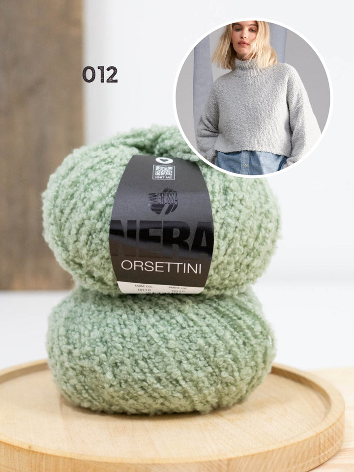 Strickpaket Orsettini Pullover mit Stehkragen
