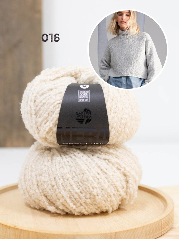 Strickpaket Orsettini Pullover mit Stehkragen