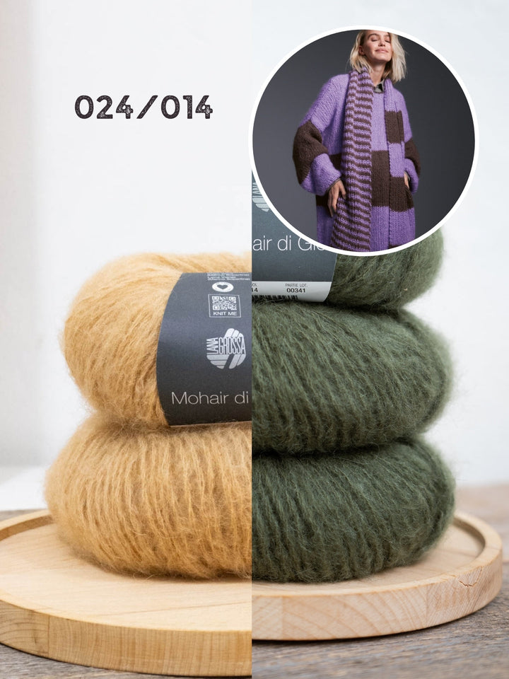 Strickpaket Mohair di Gio Streifenschal