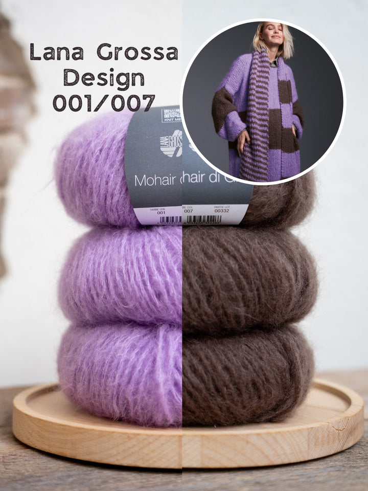 Strickpaket Mohair di Gio Streifenschal