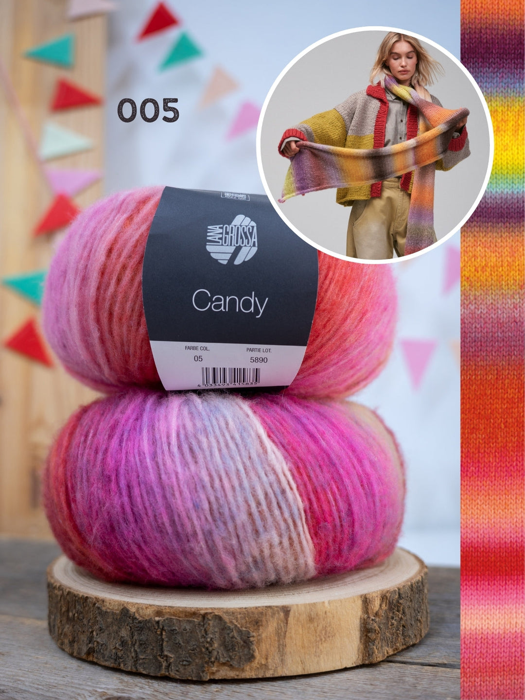 Strickpaket Candy Schal