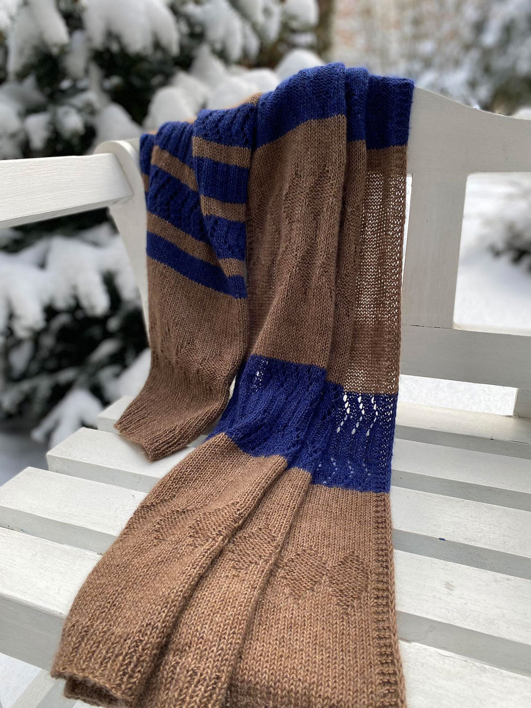 Strickpaket Lizas Tuch Mocha Blues