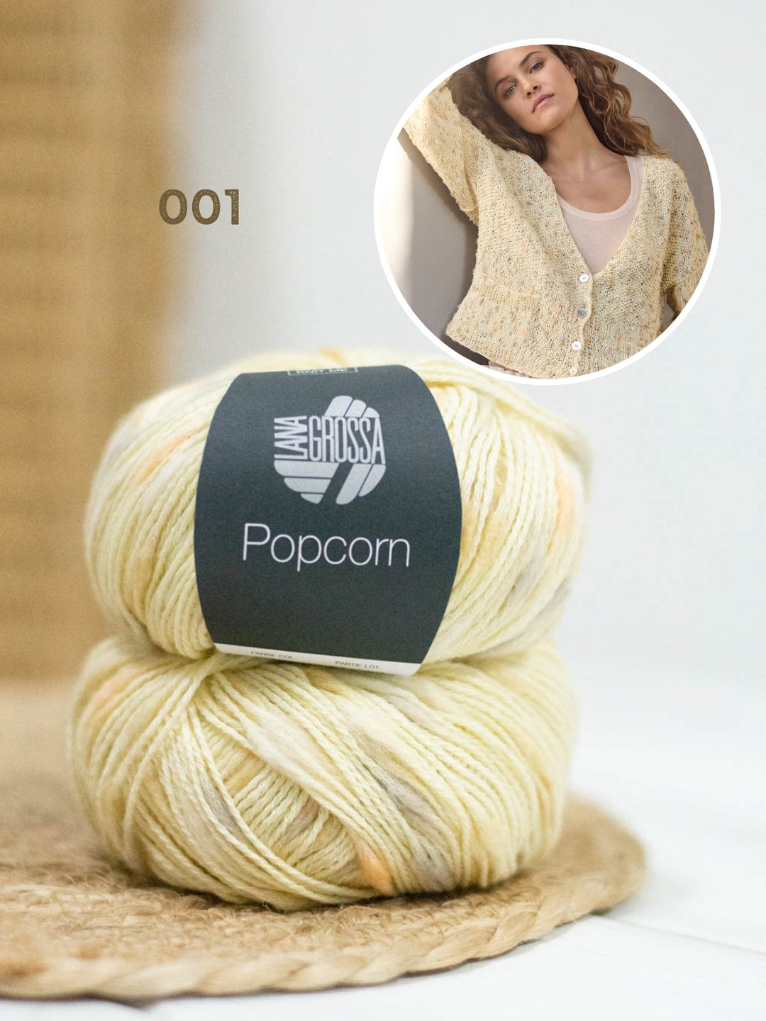 Strickpaket Popcorn Jacke
